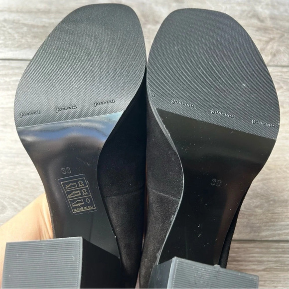 NWOT Girotti Square Toe Suede Leather With Fringe Pump - Picture 11 of 12